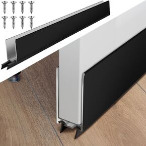 1 Pcs Storm Door Sweep Bottom Door Aluminum Expander Door for Security Storm Door 1" Thickness 36" Width Door Weatherstripping, White