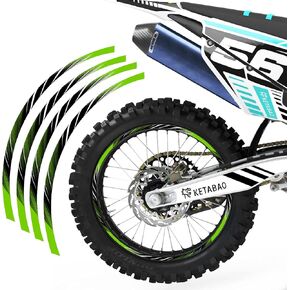 KETABAO MX Bike Rim Tape L02 Decals Stickers Protector 21 18 inch Compatible with TT-R230 TTR230 TT-R250 TTR250 (Blue) in Kuwait