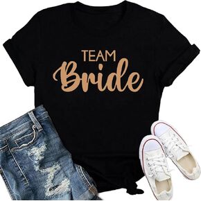 Bride Shirt for Women Bride and Team Bride T-Shirt Matching Bridal Party Wedding Tshirt in Kuwait