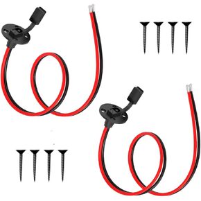 2Pack 10AWG 2FT SAE Connector Power SAE Socket Sidewall Port to Empty Line, Quick Disconnect Weatherproof, for Solar Panel, Motorcycle, Car