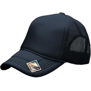 PLAIN GEAR Foam(Sponge) Front Mesh Back 5 Panel Trucker Hat, Adjustable, Light Weight Snapback Cap Solid/Two Tone