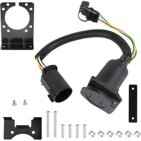 55774 MITZONE Multi-Tow 4-Way Flat و7-Way Blade Trailer Wiring محول موصل الأسلاك تسخير عدة متوافق مع Ford GM Dodge Durango Ram Sierra Grand Cherokee Buick Cadillac شيفروليه هوندا in Kuwait