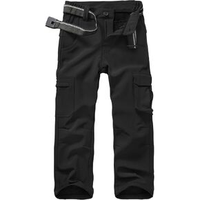 Boys Snow Ski Pants Kids Girls Hiking Outdoor Waterproof Windproof Fleece Lined Warm Softshell Snowboard Pants