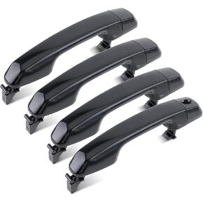 4Pcs Black Exterior Door Handles Fit for Toyota 4Runner 2010‑2014, Replace 69211-60090 69210-60100