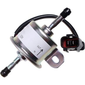 FridayParts 12V Fuel Pump with Black Plug AM876266 AM876207 Compatible for John Deere 430 655 755 756 1026R 1025R 2027R 2032R Replacement