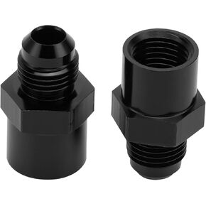 6AN Adapter Fitting Set Compatible With GM TBI Style (metric O-ring) Fuel Sending Units - 47-0001 Black