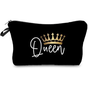 Women Travel Bag Queen Crown Pattern Printed Cosmetic Bag Makeup Bag Small Pouch Gift for Women hz5563