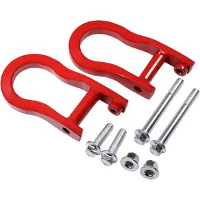 CARMOCAR Front Tow Hooks Replacement for Chevy Silverado GMC Sierra 1500 2007-2019 in Red Car Tow Hook Ring Front Lower Bumper Trailer Ring 84192871 Steel Alloy