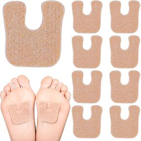 36 Pieces U Shaped Felt Pads Horseshoe Metatarsal Pads Callus Forefoot Foot Pads Pain Relief Foot Cushion Protect Calluses from Rubbing on Shoes Reduce Foot and Heel Pain