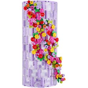 WOWOBONTOY Flower Vase Building Kit, 473PCS Flower Vase Botanical Collection Dried Flower Vase Decor Kit for Flower Bouquet 10280 10313, Mothers Day/Christmas Day Decorations