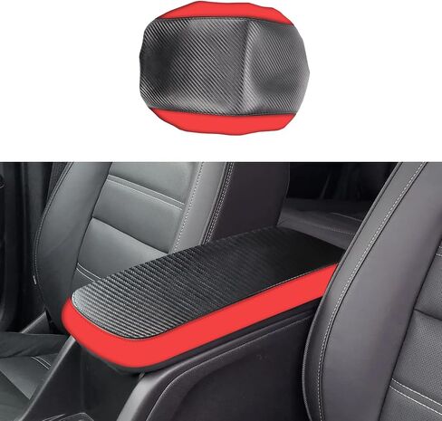 Rifoda Center Console Armrest Cover for 2015-2022 Chevy Colorado/GMC Canyon Accessories Arm Rest Box Pad Console Lid Protection Saver (Carbon Fiber with Black) in Saudi Arabia