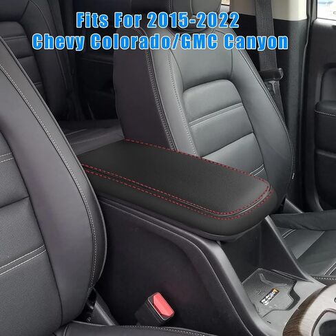 Rifoda Center Console Armrest Cover for 2015-2022 Chevy Colorado/GMC Canyon Accessories Arm Rest Box Pad Console Lid Protection Saver (Carbon Fiber with Black) in Saudi Arabia