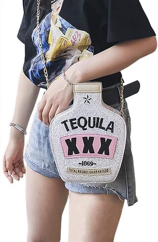 QZUnique Bottle/Motorcycle Jacket/Perfume/Gamepad Shoulder Bag for Women PU Leather Handbag Zipper Closure Crossbody Bag in Saudi Arabia