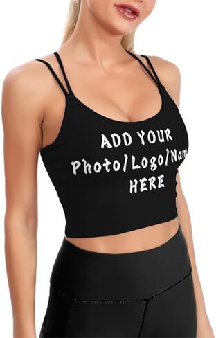 Custom Sports Top Yoga Strap Tank Top, Customized Tank Top with Your Photo Logo Text in Saudi Arabia