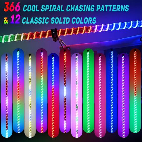 Nilight LED Whip Light 1 PC 3FT COB RGB Lighted Antenna Whips with Spring Base Remote & App Control DIY Chasing Patterns for Can-am Offroad ATV UTV RZR Polaris Dune Buggy 4-Wheeler Truck in Saudi Arabia