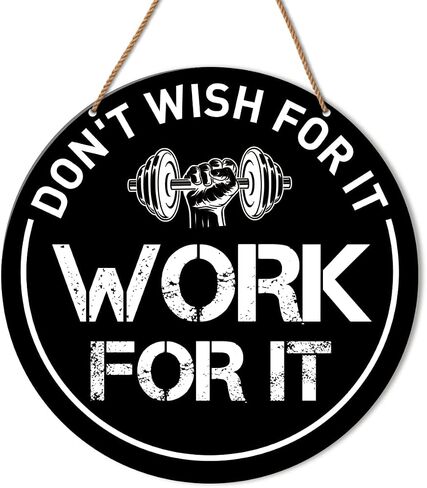 Gym Signs Wall Decor, Home Gym Motivational Wall Decor Gym Hanging Signs Decorations for Fitness Workout Room Gift for Woman Man Gym Enthusiast, Gym Rules in Kuwait