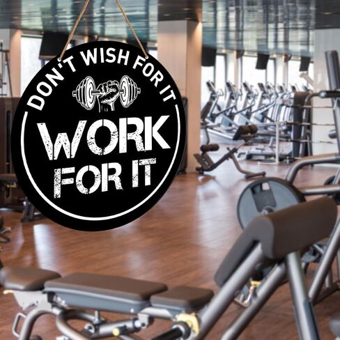 Gym Signs Wall Decor, Home Gym Motivational Wall Decor Gym Hanging Signs Decorations for Fitness Workout Room Gift for Woman Man Gym Enthusiast, Gym Rules in Kuwait