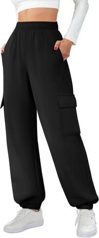 SEMARO Womens High Waisted Cargo Sweatpants Joggers Trousers Y2k Fasion Outfits with Pockets in Saudi Arabia