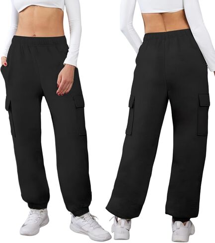 SEMARO Womens High Waisted Cargo Sweatpants Joggers Trousers Y2k Fasion Outfits with Pockets in Saudi Arabia