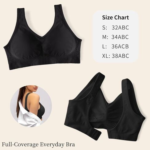 Wireless Sports Bralettes Bra with Support Minimizer No Underwire Comfort Full Coverage Bra for Women in Saudi Arabia