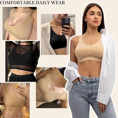 Wireless Sports Bralettes Bra with Support Minimizer No Underwire Comfort Full Coverage Bra for Women in Saudi Arabia