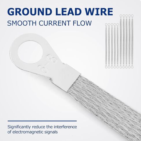 10pcs Automotive Engine Grounding Strap, 10/12 inch Engine Ground Strap Kit Braided Copper Ground Straps Automotive Ground Strap Wire Ground Strap Connectors for Most Cars in Saudi Arabia