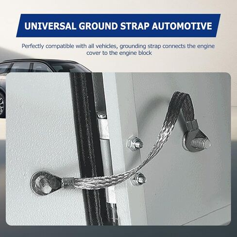 10pcs Automotive Engine Grounding Strap, 10/12 inch Engine Ground Strap Kit Braided Copper Ground Straps Automotive Ground Strap Wire Ground Strap Connectors for Most Cars in Saudi Arabia