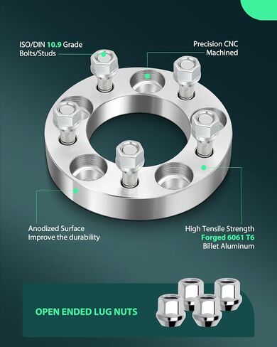 فواصل عجلة SCITOO 1 بوصة 5x4.5 5x114.3 5 العروة المركزية تتحمل 82.5 مم ترصيع 12x1.5 متوافقة مع فواصل عجلة العنصر لفواصل عجلات Accord Crosstour 4 قطع in Saudi Arabia
