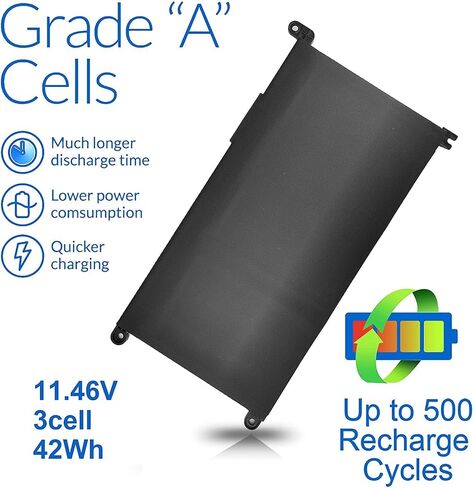 بطارية 40WH M5Y1K 14.8V لأجهزة Dell Inspiron 14 15 17 5000 3000 Series 5559 5558 3551 3567 5755 5756 5458 5759 5758 5759، لبطارية Dell 40wh القياسية القابلة لإعادة الشحن نوع M5Y1K 14.8V in Saudi Arabia