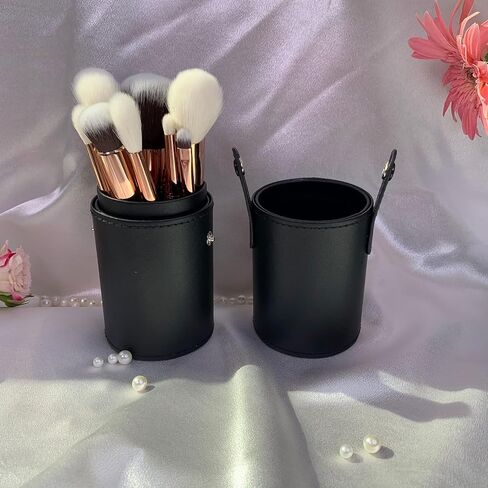 Makeup Brush Holder Travel Brushes Case Bag Cup Storage Dustproof for Women (Black) in Saudi Arabia