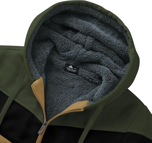 GEEK LIGHTING Hoodies for Men Heavyweight Fleece Sweatshirt - Full Zip Up Thick Sherpa Lined, Blue 2XL in Saudi Arabia