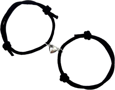 2 Pcs Couple Bracelet Eternal Love Vow Love Bracelet Best Friends Braided Stretchable Bracelet Valentine's Day for Men and Women in Saudi Arabia
