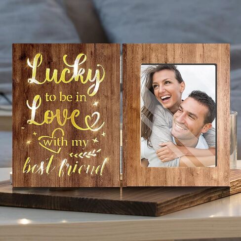 Valentines Day Gifts for Him, Romantic Couples Picture Frames, Anniversary Birthday Gifts for Him Boyfriend, Wedding Engagement Gifts for Her Girlfriend, Valentines Day Gifts, 4x6 Picture Frame for Boyfriend in Saudi Arabia
