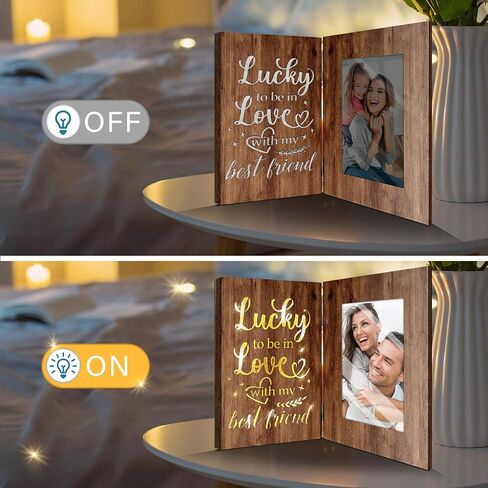 Valentines Day Gifts for Him, Romantic Couples Picture Frames, Anniversary Birthday Gifts for Him Boyfriend, Wedding Engagement Gifts for Her Girlfriend, Valentines Day Gifts, 4x6 Picture Frame for Boyfriend in Saudi Arabia