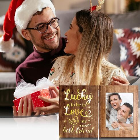 Valentines Day Gifts for Him, Romantic Couples Picture Frames, Anniversary Birthday Gifts for Him Boyfriend, Wedding Engagement Gifts for Her Girlfriend, Valentines Day Gifts, 4x6 Picture Frame for Boyfriend in Saudi Arabia