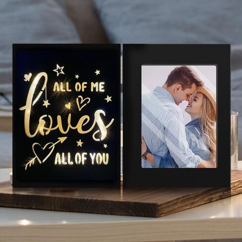 Valentines Day Gifts for Him, Romantic Couples Picture Frames, Anniversary Birthday Gifts for Him Boyfriend, Wedding Engagement Gifts for Her Girlfriend, Valentines Day Gifts, 4x6 Picture Frame for Boyfriend in Saudi Arabia