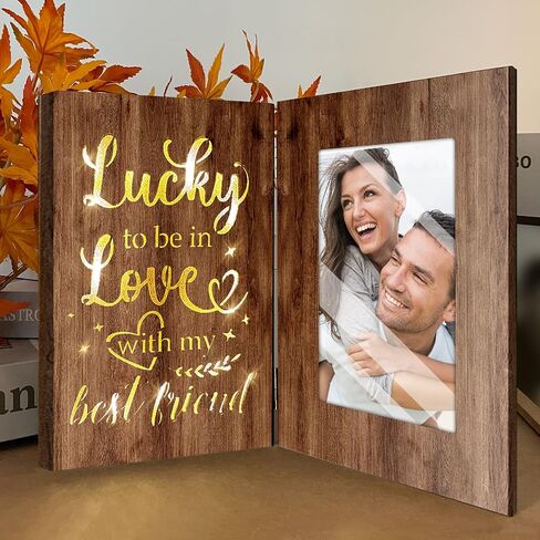 Valentines Day Gifts for Him, Romantic Couples Picture Frames, Anniversary Birthday Gifts for Him Boyfriend, Wedding Engagement Gifts for Her Girlfriend, Valentines Day Gifts, 4x6 Picture Frame for Boyfriend in Saudi Arabia
