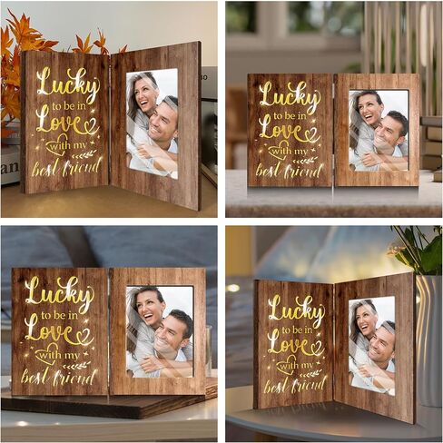 Valentines Day Gifts for Him, Romantic Couples Picture Frames, Anniversary Birthday Gifts for Him Boyfriend, Wedding Engagement Gifts for Her Girlfriend, Valentines Day Gifts, 4x6 Picture Frame for Boyfriend in Saudi Arabia