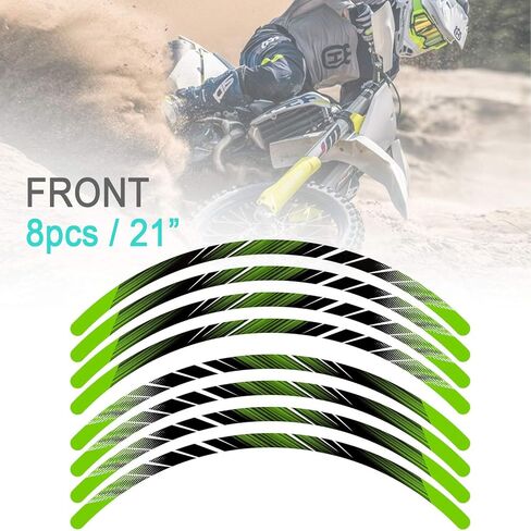 KETABAO MX Bike Rim Tape L02 Decals Stickers Protector 21 18 inch Compatible with TT-R230 TTR230 TT-R250 TTR250 (Blue) in Kuwait