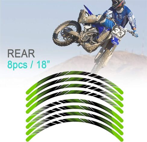 KETABAO MX Bike Rim Tape L02 Decals Stickers Protector 21 18 inch Compatible with TT-R230 TTR230 TT-R250 TTR250 (Blue) in Kuwait