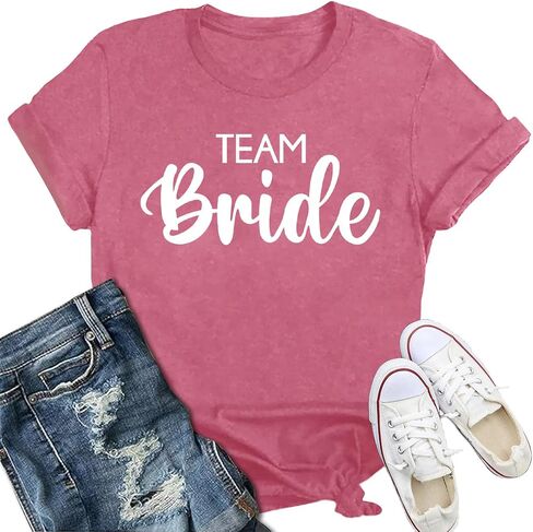 Bride Shirt for Women Bride and Team Bride T-Shirt Matching Bridal Party Wedding Tshirt in Kuwait
