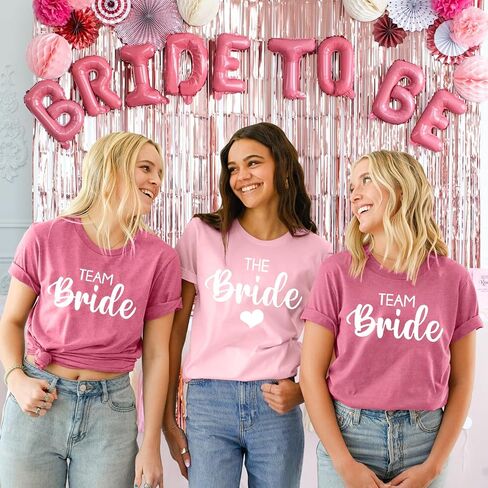 Bride Shirt for Women Bride and Team Bride T-Shirt Matching Bridal Party Wedding Tshirt in Kuwait