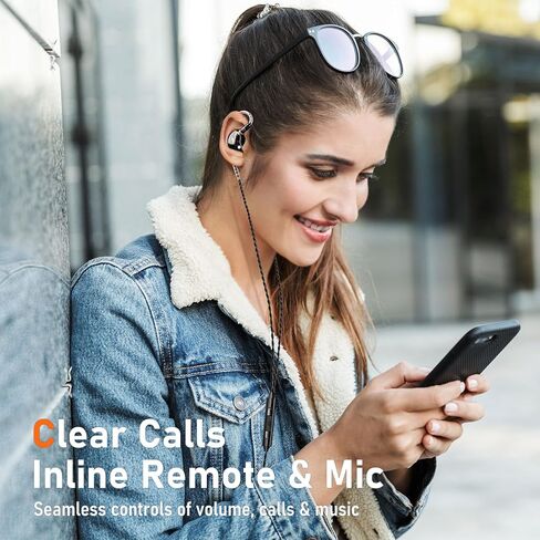 سماعات أذن سلكية Vibes 202ML - سماعات HiFi داخل الأذن - وسائد أذن عازلة للضوضاء مع ميكروفون - صوت واضح، وجهير عميق وسماعات مريحة - MMCX إلى Lightning وكابل مطلي بالفضة - حقيبة حمل in Kuwait