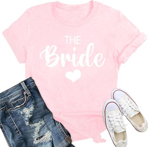 Bride Shirt for Women Bride and Team Bride T-Shirt Matching Bridal Party Wedding Tshirt in Kuwait