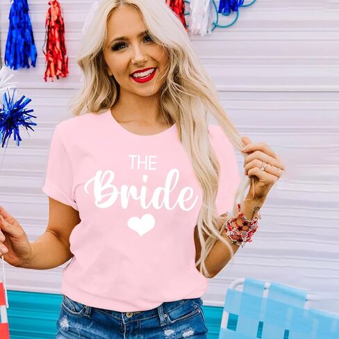 Bride Shirt for Women Bride and Team Bride T-Shirt Matching Bridal Party Wedding Tshirt in Kuwait