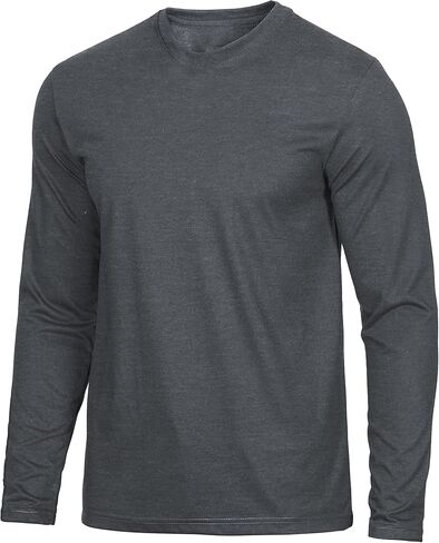 Decrum Summer Long Sleeve Shirts for Men - Soft Breathable Crew Neck Mens Tshirts Full Sleeve Tees in Kuwait