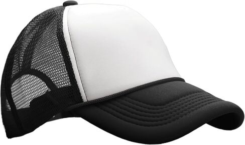 PLAIN GEAR Foam(Sponge) Front Mesh Back 5 Panel Trucker Hat, Adjustable, Light Weight Snapback Cap Solid/Two Tone in Saudi Arabia