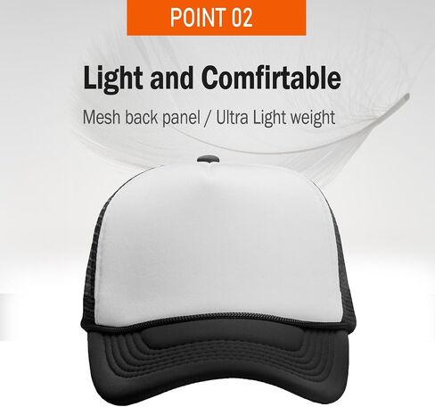 PLAIN GEAR Foam(Sponge) Front Mesh Back 5 Panel Trucker Hat, Adjustable, Light Weight Snapback Cap Solid/Two Tone in Saudi Arabia