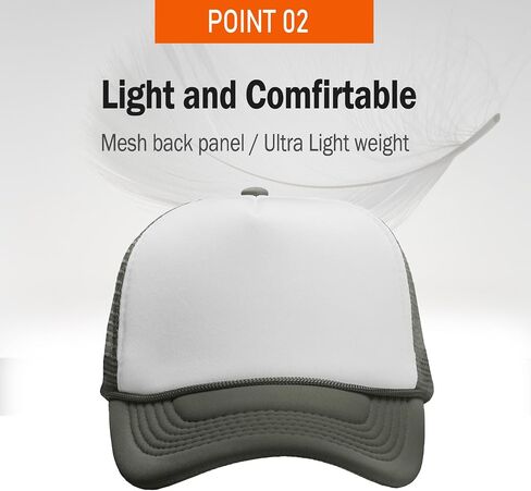 PLAIN GEAR Foam(Sponge) Front Mesh Back 5 Panel Trucker Hat, Adjustable, Light Weight Snapback Cap Solid/Two Tone in Saudi Arabia
