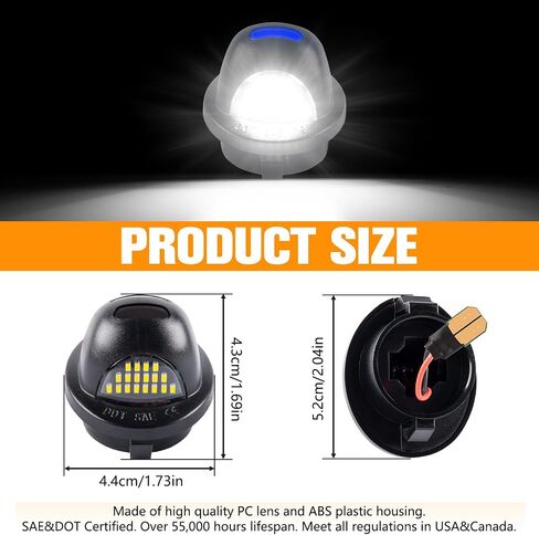 Gempro Led License Plate Lights Compatible with Ford F150 F250 F350 F450 F550 Superduty Bronco Excursion Ranger Expedition Explorer Blue Neon Tube Tag Lamps in Saudi Arabia